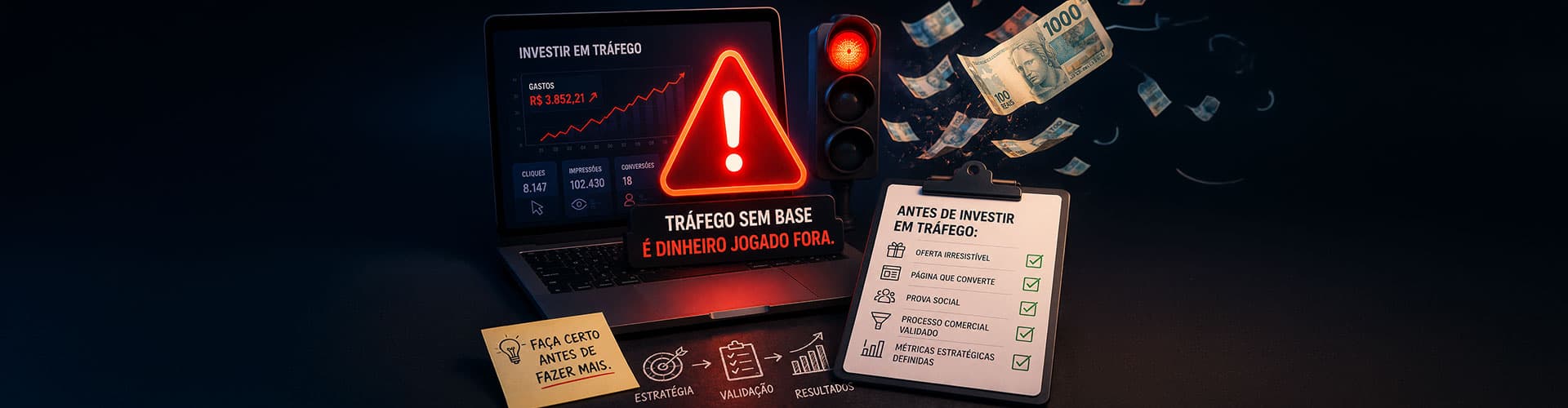 Por que você não deve investir em tráfego antes de fazer isso