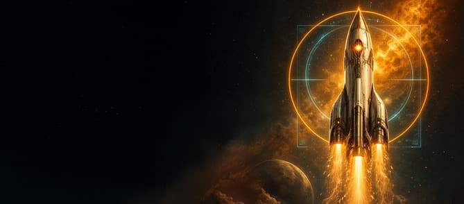 Foguete impulsionando vendas